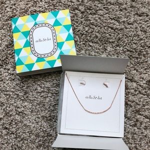 Stella and Dot Pavé Side Bar Set - Rose Gold